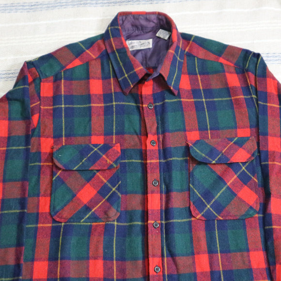 Sears Roebuck Other - Vintage SEARS & ROEBUCK Plaid Wool Button Shirt